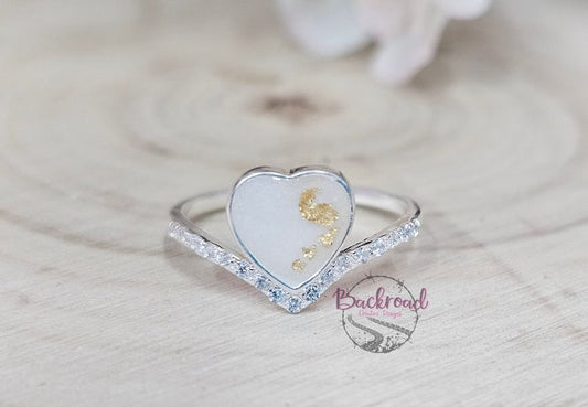 Breastmilk heart Ring