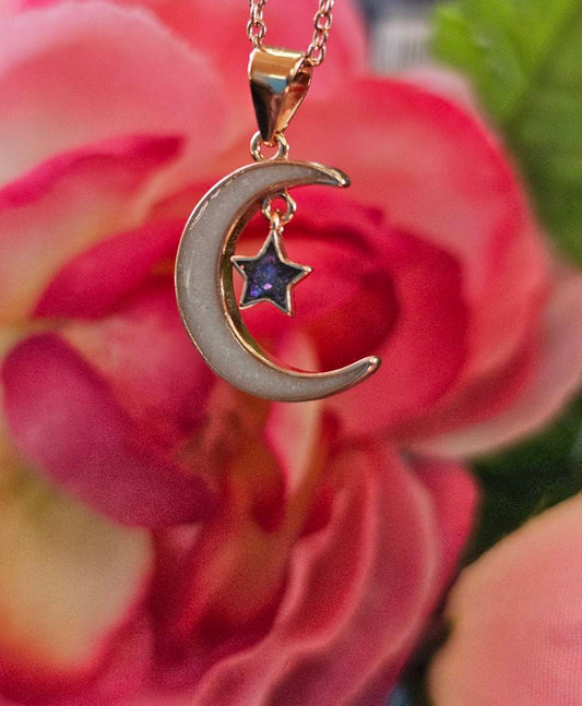 Moon and Star Necklace
