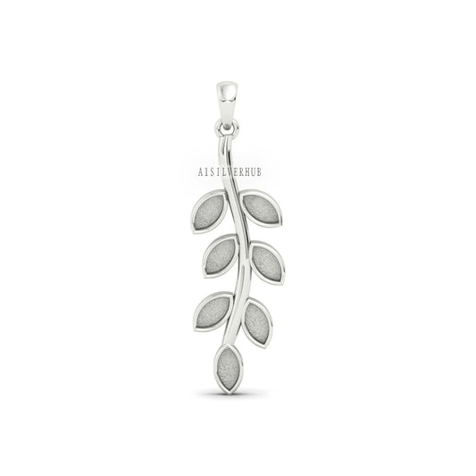 Olive Leaf Branch Necklace