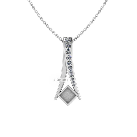 Falling Square Necklace